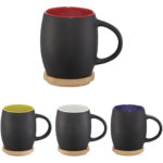 Hearth 400 ml ceramic mug with wooden coaster - Image 23
