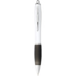 Nash ballpoint pen with white barrel and coloured grip - Image 19