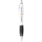Nash ballpoint pen with white barrel and coloured grip - Image 18