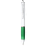 Nash ballpoint pen white barrel and coloured grip - Image 8