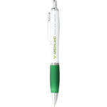 Nash ballpoint pen white barrel and coloured grip - Image 7