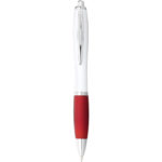 Nash ballpoint pen white barrel and coloured grip - Image 13