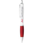 Nash ballpoint pen white barrel and coloured grip - Image 11