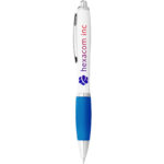 Nash ballpoint pen white barrel and coloured grip - Image 21