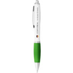 Nash ballpoint pen white barrel and coloured grip - Image 29