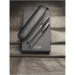 Carbon duo pen gift set with pouch - Image 9