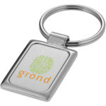 Sergio rectangular metal keychain - Image 2