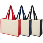 Varai 320 g/m² canvas and jute shopping tote bag - Image 24