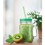Glass Mason jar with straw | TROPICAL TWIST - Image 9