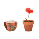 Terracotta pot 'poppy' | RED POPPY