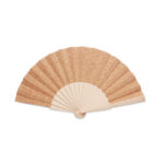 Wood hand fan with cork fabric | FANNY CORK