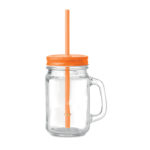 Glass Mason jar with straw | TROPICAL TWIST - Image 5