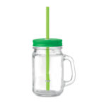 Glass Mason jar with straw | TROPICAL TWIST - Image 8