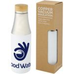 Hulan 540 ml copper vacuum insulated stainless steel bottle with bamboo lid | Insulated bottles - Image 4