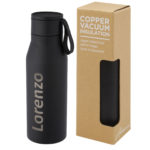 Ljungan 500 ml copper vacuum insulated stainless steel bottle with PU leather strap and lid | Insulated bottles - Image 13