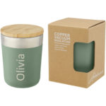 Lagan 300 ml copper vacuum insulated stainless steel tumbler with bamboo lid | Insulated mugs - Image 23