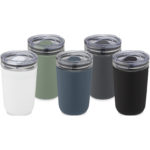 Bello 420 ml glass tumbler with recycled plastic outer wall | Travel mugs - Image 15
