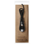 SCX.design C38 3-in-1 rPET light-up logo charging cable with squared wooden casing | Cables - Image 3