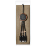 SCX.design C36 3-in-1 rPET light-up logo extended charging cable with round bamboo casing | Cables - Image 3