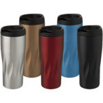 Waves 450 ml copper vacuum insulated tumbler | Insulated mugs - Image 5