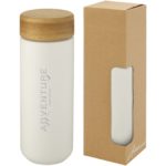 Lumi 300 ml ceramic tumbler with bamboo lid | Travel mugs - Image 4