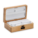 TWS earbuds in bamboo case | OREBAM
