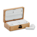 TWS earbuds in bamboo case | OREBAM - Image 2