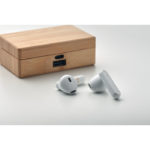 TWS earbuds in bamboo case | OREBAM - Image 3