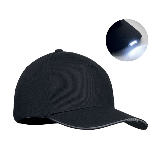 mo2439-03 5 panel LED cotton cap 220gr/m² | LUZCAP - Image 1