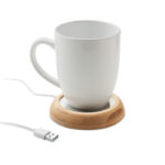 Bamboo mug warmer with USB | MUGLET - Image 2