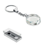 Glass round award key ring | ROUNDWARD
