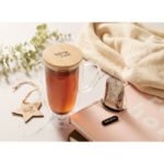 Double wall glass mug 450ml | TEROL - Image 3