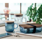 Ribbed glass mug 300ml | VITRIO MUG - Image 4